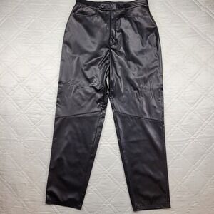 Carolina Blues Black Faux Leather‎ pants size 12